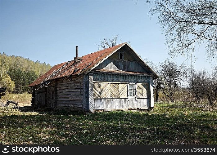 Old ruined abandoned house