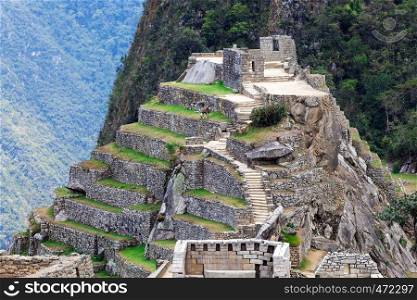 old ruins and terraces in Machu Picchu