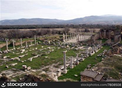 Old ruins in Aphrodisias, Turkey