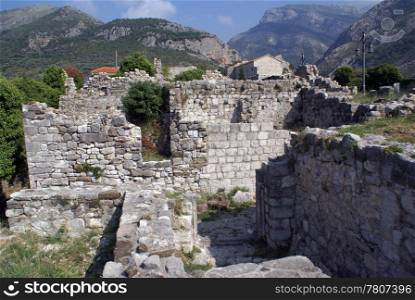 Old ruins in Old Bar, Montenegro