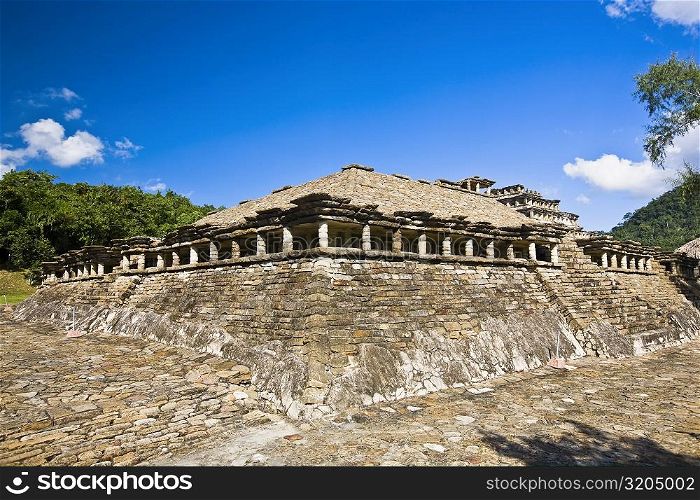 Old ruins of a building, El Tajin, Veracruz, Mexico