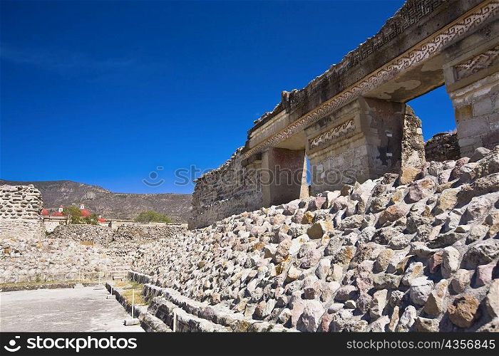 Old ruins of a building, Mitla, Oaxaca State, Mexico