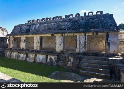 Old ruins of a building, Palenque, Chiapas, Mexico