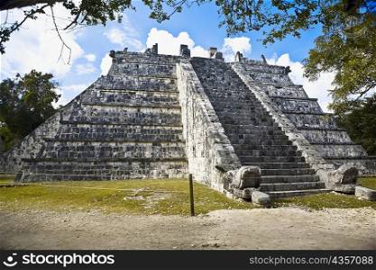 Old ruins of a building, The Ossuary, Chichen Itza, Yucatan, Mexico