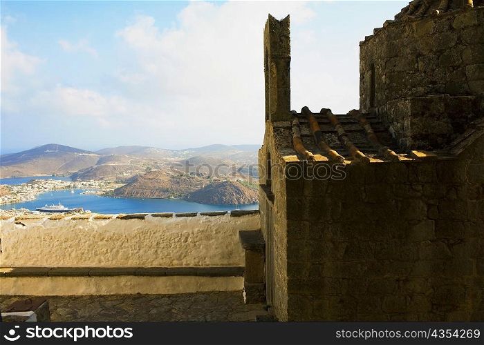 Old ruins of a church, Patmos, Dodecanese Islands, Greece