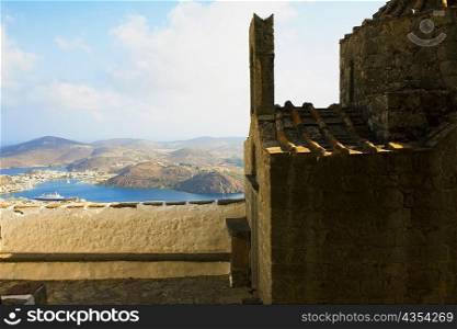 Old ruins of a church, Patmos, Dodecanese Islands, Greece