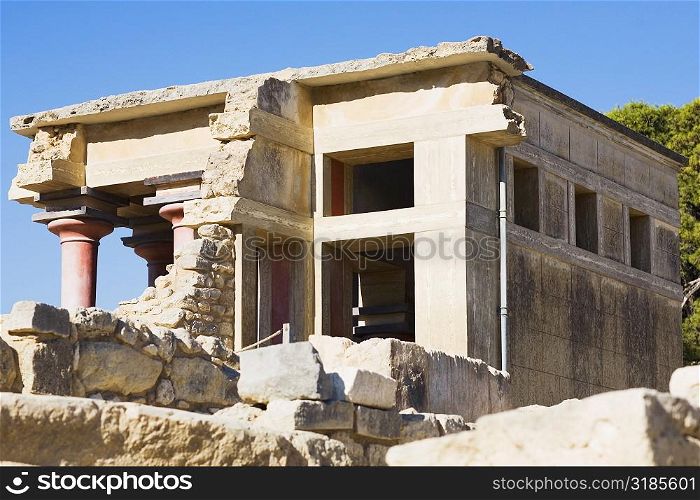 Old ruins of a palace, Knossos, Crete, Greece