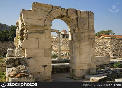 Old ruins of a temple, Temple Of Olympian Zeus, Athens, Greece