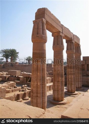 Old ruins of a temple, Temples Of Karnak, Luxor, Egypt