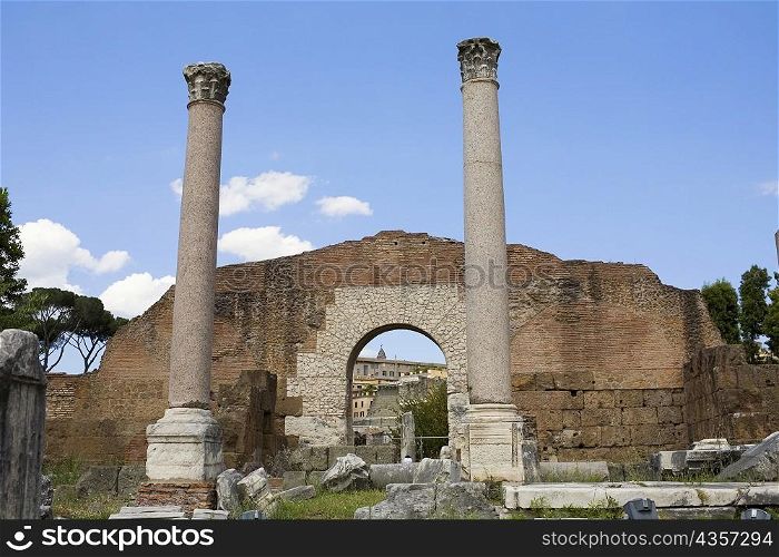 Old ruins of buildings, Rome, Italy