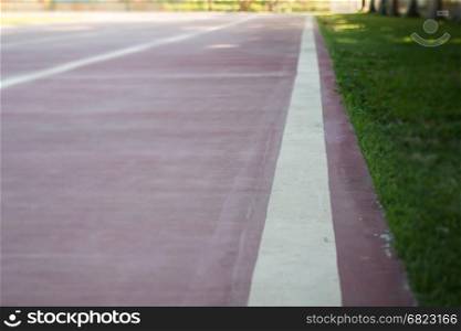 Old Running Track in School, stock photo