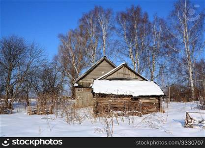 old rural house in wood