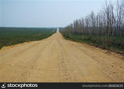 Old rural road, Barguzin valley,Buryatia, Russia.