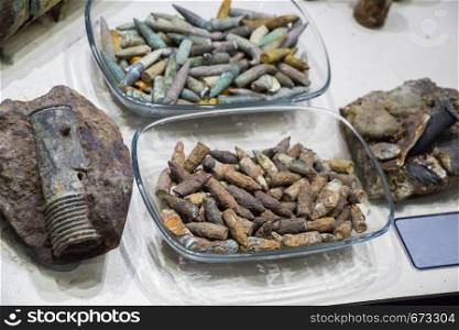 Old rusty bullet ammunition from the dardanelles war