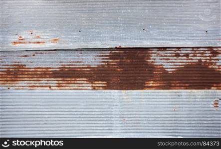 Old rusty zinc sheets for textured abstract background