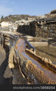 Old salt flats, Anana, Alava, Basque Country, Spain