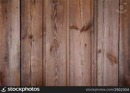 Old scratched wooden table background top view