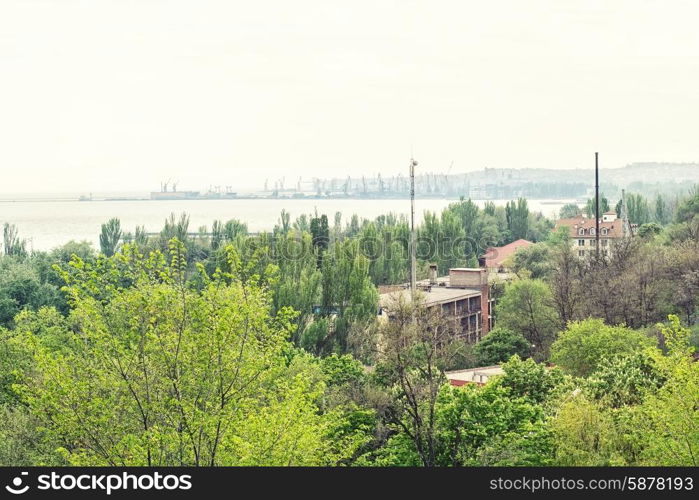 old sea near the Ukrainian city of Mariupol