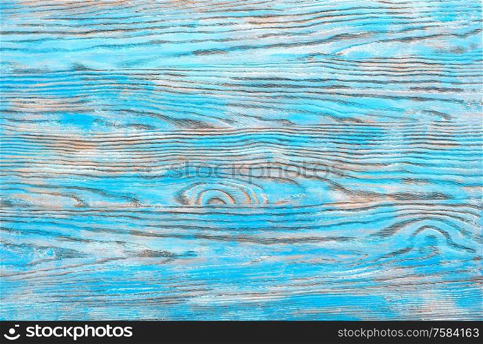 Old shabby and painted wood texture. Blue and white grunge wood background