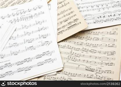 old sheet music background or texture. old sheet music