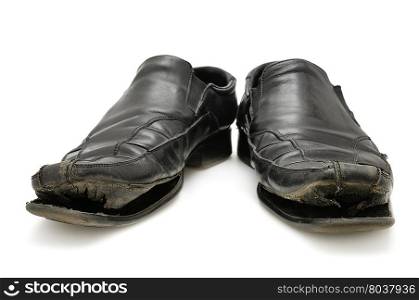 old shoe isolated on a white background
