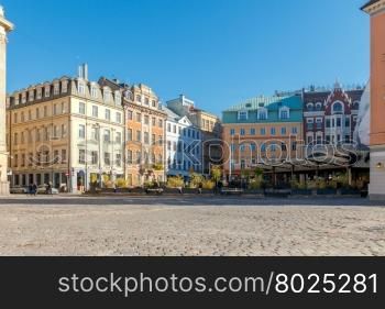 Old Square near the cathedral in the historic center of Riga.. Riga. Old Square.