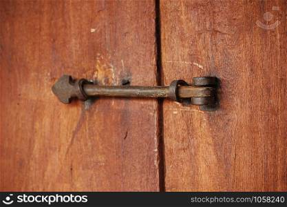 Old steel bolt for door lock
