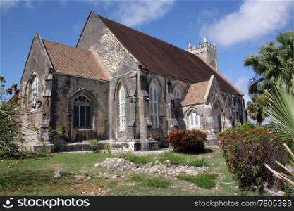 Old stone anglican church in caribean island Barbados