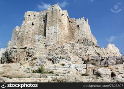 Old stone castle Masyaf on the hill, Syria