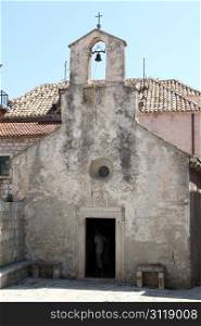 Old stone church in Korchula, Croatia