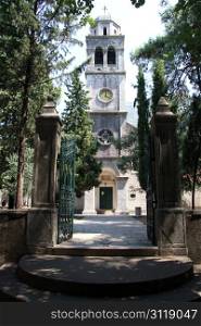 Old stone church in Risan, montenegro