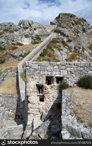 Old stone fortress on the rock in Knin, Croatia