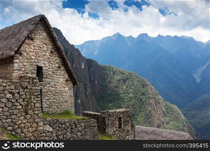 old stone house in Machu Picchu