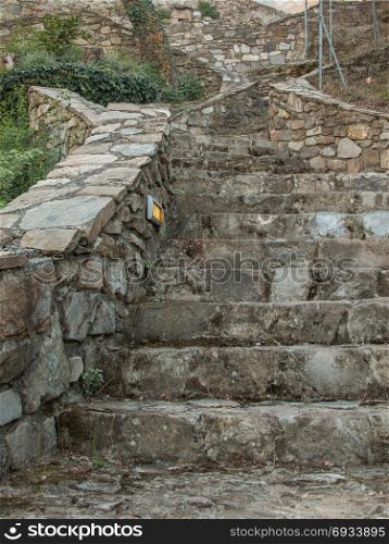 Old Stone Stairs Outdoor in the Park