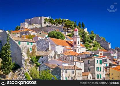 Old stone town of Sibenik view, Dalmatia, Croatia