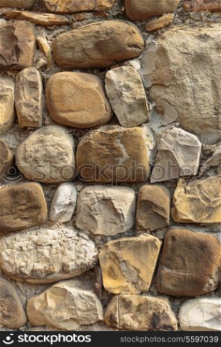 old stone wall, close-up
