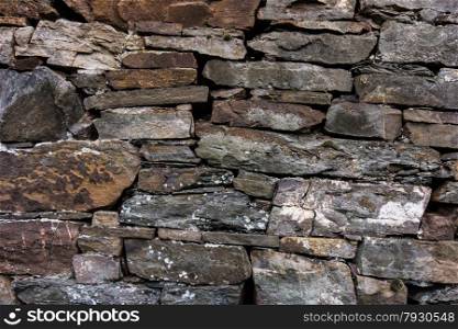 old stone wall. pattern of decorative slate stone wall surface. Abstract background of stone wall texture