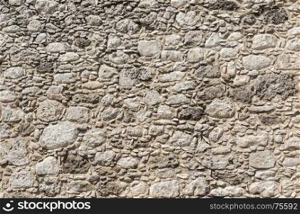old stone wall with window, background