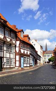 Old street in Hildesheim, Germany