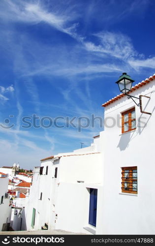 old street of Campo Maior village, Portugal