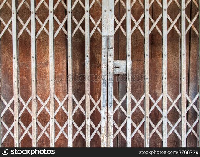 Old style steel door in Thailand