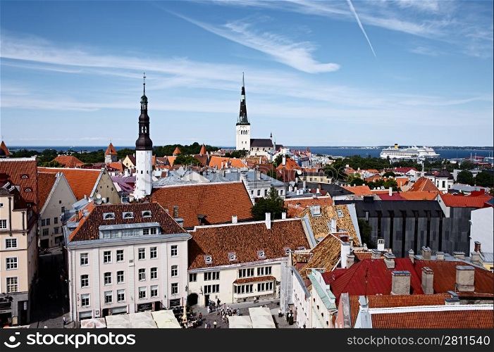 Old Tallinn cityscape. Tallinn, Estonia