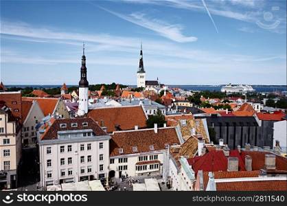 Old Tallinn cityscape. Tallinn, Estonia
