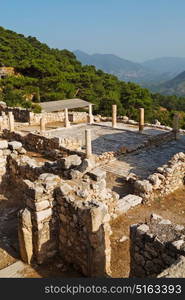 old temple and theatre in arykanda antalya turkey asia sky and ruins