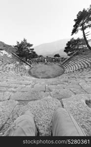 old temple and theatre in arykanda antalya turkey asia sky and ruins