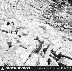 old temple and theatre in termessos antalya turkey asia sky and ruins