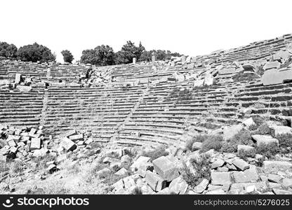 old temple and theatre in termessos antalya turkey asia sky and ruins