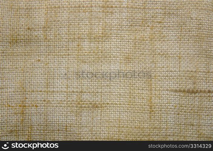 Old texture canvas fabric background.