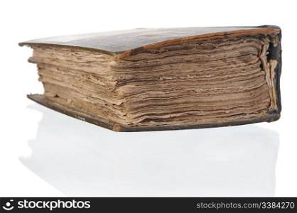 old thick book. Isolated on white background
