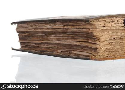 old thick book. Isolated on white background